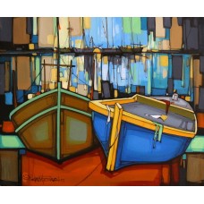 Salman Farooqi, 30 x 36 Inchc, Acrylic on Canvas, Seascape Painting-AC-SF-140