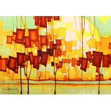 Salman Farooqi, 30 x 42 Inchc, Acrylic on Canvas, Cityscape Painting-AC-SF-073