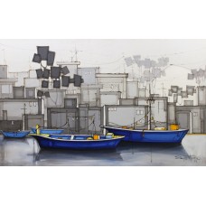 Salman Farooqi, 30 x 48 Inch, Acrylic on Canvas, Seascape Painting, AC-SF-228