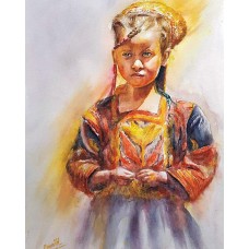 Sana Ullah, 14 x 21 Inch, Watercolor on Paper, Figurative Painting, AC-SNULAH-001