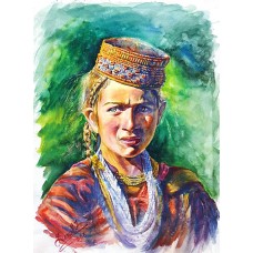 Sana Ullah, 14 x 21 Inch, Watercolor on Paper, Figurative Painting, AC-SNULAH-003