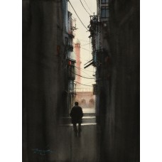 Sarfraz Musawir, 11 x 15 Inch, Watercolor on Paper, Cityscape Painting, AC-SAR-134