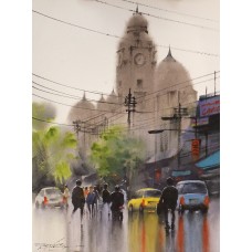 Sarfraz Musawir, 11 x 15 Inch, Watercolor on Paper, Cityscape Painting, AC-SAR-151