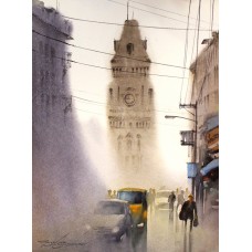 Sarfraz Musawir, 11 x 15 Inch, Watercolor on Paper, Cityscape Painting, AC-SAR-153