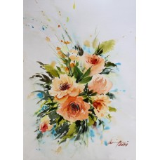 Shaima umer, 09 x 14 Inch, Water Color on Paper, Floral Painting, AC-SHA-018