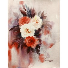 Shaima umer, 10 x 12 Inch, Water Color on Paper, Floral Painting, AC-SHA-014
