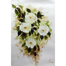 Shaima umer, 12 x 20 Inch, Water Color on Paper, Floral Painting, AC-SHA-007