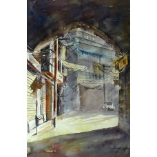 Shaima umer, 14 x 22 Inch, Water Color on Paper, Cityscape Painting, AC-SHA-037