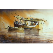 Shaima umer, 14 x 22 Inch, Water Color on Paper, Seascape Painting, AC-SHA-036