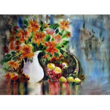 Shaima umer, 21 x 29 Inch, Water Color on Paper, Floral Painting, AC-SHA-006