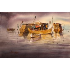 Shaima Umer, 14 x 21 Inch, Water Color on Paper, Seascape Painting, AC-SHA-048