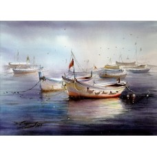 Shaima Umer, 15 x 11 Inch, Water Color on Paper, Seascape Painting, AC-SHA-053