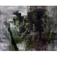 Shaista Momin, Untitled, 24 x 30 Inch, Acrylic on Canvas, Figurative Painting, AC-SHM-001