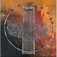 Shakil Ismail, 24 x 24 Inch, Metal Casting & With Semi Precious Stone on Board , Calligraphy Paintings, AC-SKL-077
