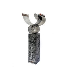 Shakil Ismail, Rab, 12 x 12 x 7 Inch, Metal Casting with Semi Precious Stone, Sculpture, AC-SKL-033