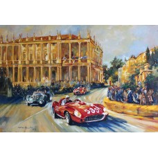 Shan Amrohvi, Oil on Canvas, 24 x 36 inch, Grand Prix history painting, AC-SA-043