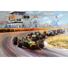 Shan Amrohvi, Oil on Canvas, 24 x 36 inch, Vintage Car painting, AC-SA-046