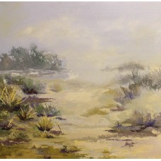 Shazia Munir, Faded Path, 24 x 24 Inch, Oil on Canvas, Landscape Painting, AC-SZR-003