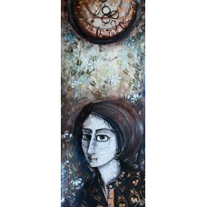 Shazia Salman, 24 x 60 Inch,  Acrylics on Canvas,  Figurative Painting, AC-SAZ-007