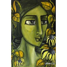 Shazia Salman, 16 x 24 Inch, Acrylics on Canvas, Figurative Painting, AC-SAZ-051