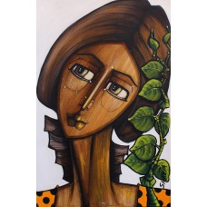 Shazia Salman, 30 x 18 Inch, Acrylics on Canvas, Figurative Painting, AC-SAZ-068