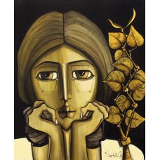 Shazia Salman, 30 x 24 Inch, Acrylics on Canvas, Figurative Painting, AC-SAZ-058