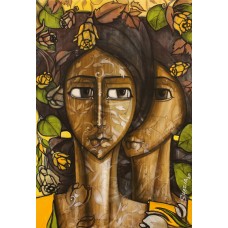 Shazia Salman, 36 x 24 Inch, Acrylics on Canvas, Figurative Painting, AC-SAZ-056