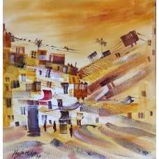 Shuja Mirza, 11 x 11 Inch, Water Color on Paper, Cityscape Painting, AC-SJM-006
