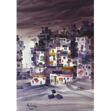 Shuja Mirza, 11 x 16 Inch, Water Color on Paper, Cityscape Painting, AC-SJM-011