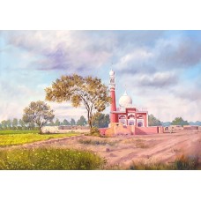 Tahir Bilal Ummi, 48 x 67 Inch, Oil on Canvas, Landscape Painting, AC-TBL-047