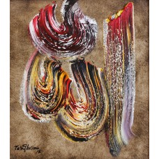Tariq Hussain, untitled, 16 x 18, Oil on Canvas,Calligraphy Painting, AC-TRH-001