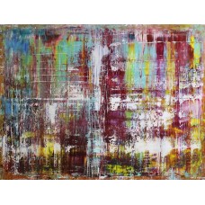 Ujala Khan, Splash of life, 36 x 48 Inch, Acrylic on Canvas,  Abstract Painting, AC-UJK-005