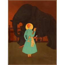 Ustad Aziz Miraz, 17 x 22 Inch, Watercolor on Paper, Figurative Painting-AC-UZM-002