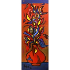 Wahab Jaffar, 18 x 48 Inch, Acrylic on Canvas, Figurative Painting, AC-WJF-032