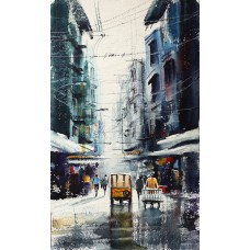 Zahid Ashraf, 11 x 20 Inch, Water Color on Paper, Cityscape Painting, AC-ZHA-001
