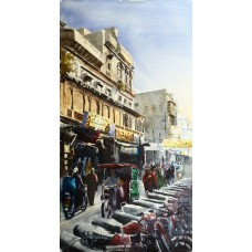 Zahid Ashraf, 16 x 30 Inch, Water Color on Paper, Cityscape Painting, AC-ZHA-004