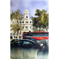 Zahid Ashraf, 20 x 30 Inch, Water Color on Paper, Cityscape Painting, AC-ZHA-005