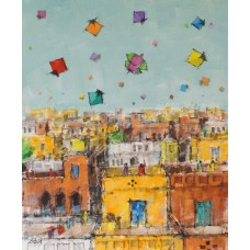 Zahid Saleem, 13 x 16 Inch, Acrylic on Canvas,  Cityscape Painting, AC-ZS-109