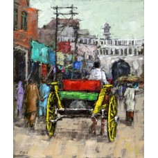 Zahid Saleem, 13 x16 Inch, Acrylic on Canvas, Cityscape Painting, AC-ZS-020