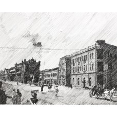 Zameer Hussain, 09 X 11 Inch, Pen ink on paper, Cityscape Painting -AC-ZAH-090