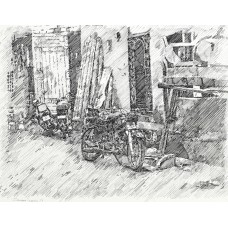 Zameer Hussain, 09 X 11 Inch, Pen ink on paper, Cityscape Painting -AC-ZAH-099