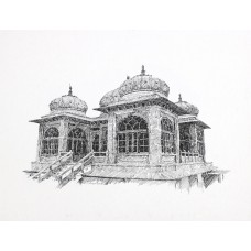 Zameer Hussain, 12 X 15 Inch, Pen ink on paper, Cityscape Painting -AC-ZAH-094