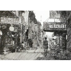 Zameer Hussain, 7 x 10 Inch, Pen ink On Paper, Cityscape Painting-AC-ZAH-135