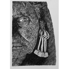 Zameer Hussain, untitled 11 X 16 Inch, Pen ink on paper,  Figurative Painting -AC-ZAH-031