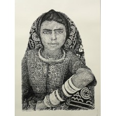 Zameer Hussain, untitled 22 X 28 Inch, Pen ink on paper, Figurative Painting -AC-ZAH-054