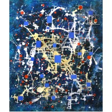 Zara Khan,Displaced, 30 x 36 Inch, Mixed Media on Canvas, Abstract Painting, AC-ZRK-006