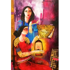 Zohaib Rind, 24 x 36 Inch, Acrylic on Canvas, Figurative Painting, AC-ZR-139