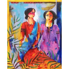 Zohaib Rind, 26 x 36 Inch, Acrylic on Canvas, Figurative Painting, AC-ZR-140