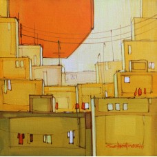 Salman Farooqi, 14 x 14 Inch, Acrylic on Canvas, Cityscape Painting, AC-SF-016
