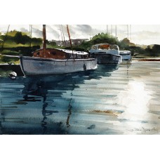 Joe Francis Dowden, Untitled, 11 x 16 Inch, Watercolour on Paper, Seascape Painting, AC-JFD-004